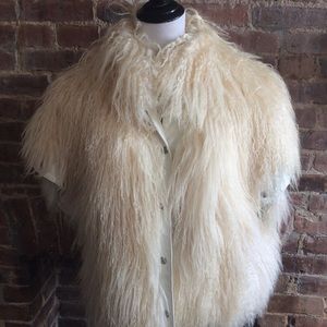 Boho Vintage 80s Mongolian Lambswool Coat